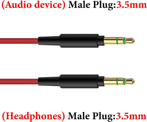 Geekria Audio Cable for Sony ULT WEAR, WH-1000XM6/1000XM5/1000XM4, WH-XB920N INZONE H5 Headphones, 3.5mm Replacement