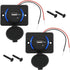 2PCS Type C USB Car Charger Socket Power Outlet with Dustproof Cap, Dual Port QC3.0 USB & PD Type C 12-24V 18W