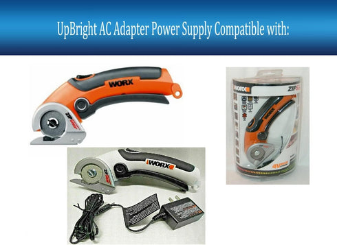 UpBright 4.2V AC/DC Adapter for Worx Zip Snip WX081L 3.6V 4V Cutter Power Supply Charger