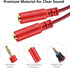 MillSO 3.5 mm Headphone Splitter TRS Male to 2 Female Stereo Y Splitter Extension Cable for Dual Headphones/Speakers -