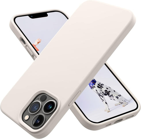 OTOFLY Designed for iPhone 13 Pro Max Case, Silicone Shockproof Slim Thin Phone Case (Stone) 6.7 inch