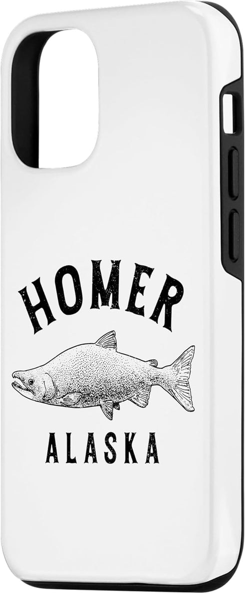 We Love Homer Alaska - Apparel & Gifts 12/12 Homer Alaska Sockeye Salmon Fishing Souvenir Case for iPhone Pro