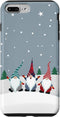 iPhone 7 Plus/8 Plus Christmas Gnomes Case, Plaid Stripes Pattern for Holidays and Winter