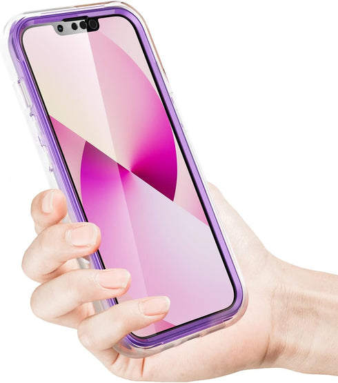 Asuwish iPhone 13 Case - 6.1" Hybrid Luxury Marble, Shockproof, Slim, Full Body with Screen Protector for Women & Girls.