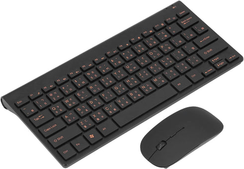 2.4G Chinese English Keyboard Mouse Combo, 78 Keys Traditional Mute Keyboard Laser Engraving Set for Home, Office