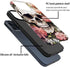 Compatible with iPhone 14 Pro Case, Skull Red Flowers Pattern Print Phone Case, Durable Fashion Funny Liquid Silicone