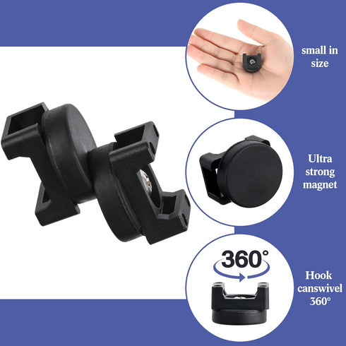 Yookeer Magnetic Zip Tie Mount Base Black Magnetic Cable Clips Wire Holder Multipurpose Cable Ties Management Base