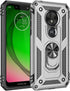 Military Grade Drop Impact Case for Motorola Moto G7 Play, 360 Metal Rotating Ring Kickstand Holder