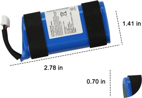 ZTHY SUN-INTE-265 Battery for J B L PartyBox On-The-Go Portable Speaker, 7.2V 2475mAh
