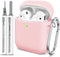 for AirPods Case Cover, Soft Silicone Protective Cover with Cleaner Kit, Compatible with Apple AirPods 2nd 1st