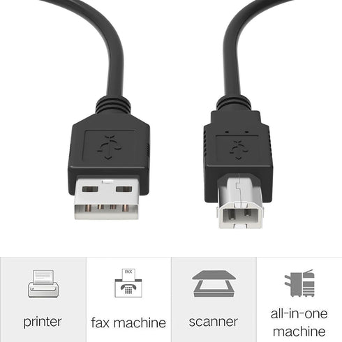 6ft A526 C4280 C5280 USB Cable PC Laptop Data Sync Transfer Cord for HP Photosmart Printer Scanner Copier Photo Smart