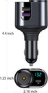 LIHAN Cigarette Lighter USB C Charger, 12V/24V Outlet Splitter with 3 USB Ports, LED Voltage, Compatible for iPhone
