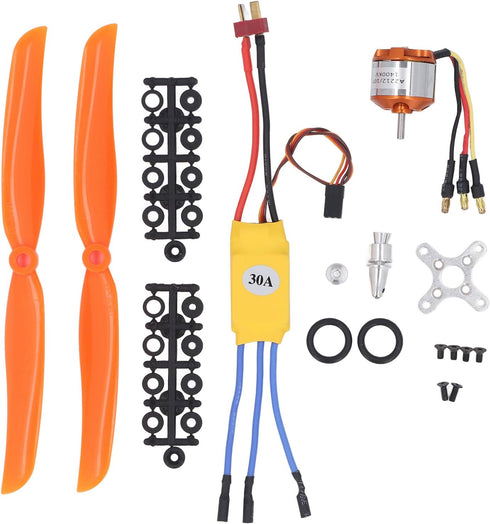 1400KV 30A 8060 Set Acouto Brushless Motor & ESC with Propeller for RC Airplane Quadcopter - Complete Installation Kit