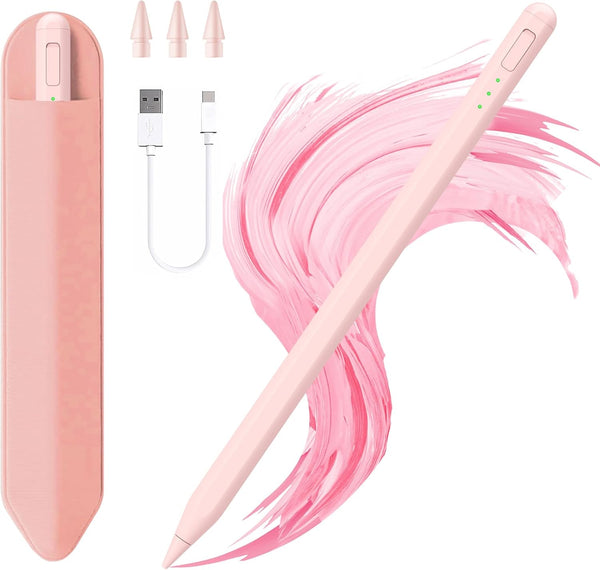 Stylus Pen for iPad 10&9th Gen, Faster Charge with Pencil Holder, Palm Rejection for iPad Pro and Air
