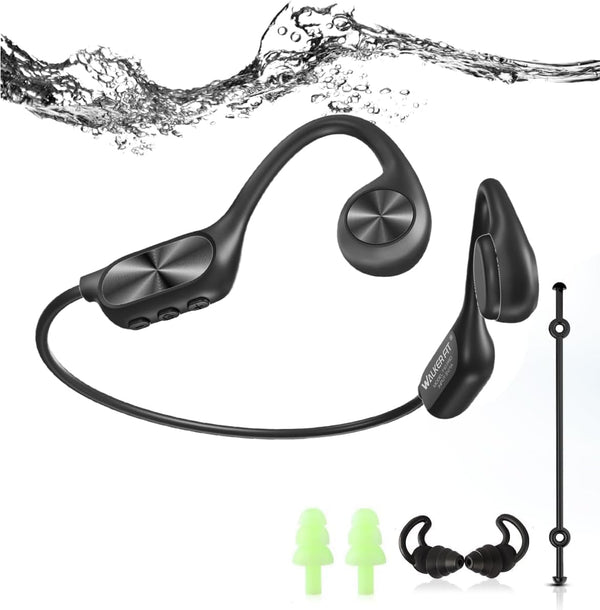 Bone Conduction Headphones, IPX8 Waterproof Swimming Headphones for Swimmer, Runners, Exerciser, Cyclists,