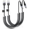 Coiled USB A to USB C Cable, 2 Pack, 3 FT, CarPlay and Android Auto Compatible with iPhone 15, MacBook, Galaxy S23