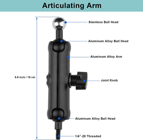 Kitchen Cabinet Tablet Holder for 7.0~12.9 inch iPad/Nexus/LG G Pads, Multi-Angle Adjustable Aluminum Alloy Arm