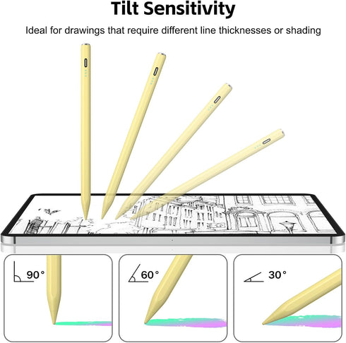 Aspaper 2026-2018 13mins 11th (A16)/10/9/8/7/6 11"/12.9"/M4/M5, 3/4/5/M2/M3/M4, 7/6/5 Stylus Pen for iPad with Fast