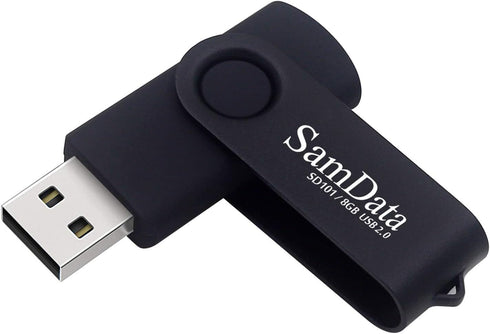 USB Flash Drive 8GB 1 Pack, USB 2.0 Thumb Drive Swivel Memory Stick with Led Indicator for Data Storage