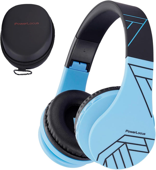 PowerLocus Bluetooth Headphones for Kids, Wireless Foldable Over Ear Headset with Microphone, 85DB Volume Limit, FM,