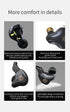 YINYOO KBEAR KS1 in Ear Monitor Bass Earbuds, Clear Sound Stereo Headphones, Noise Canceling, Detachable Cable