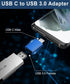 Basesailor USB C to USB Adapter 3 Pack, USBC Male to USB A 3.0 Female OTG Adapter for iPhone 16 15 Max, MacBook, Samsung