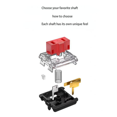 Kailh Choc Low Profile Red Linear Switch, 5-Pin 50gf RGB SMD Gaming Mechanical Keyboard Switch (Choc Red, 45pcs)