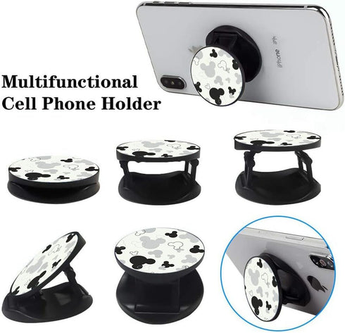3 Pack/Multifunction Cell Phone Stand Holder and Grip, White Cute Foldable Kickstand Mount for Smartphones