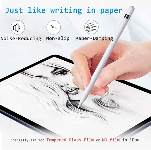 MJKOR 1st 2nd Pro(1 Soft Paperfeel Damping Tips Replacement Compatible with Apple Pencil Gen & Gen, Noise Reducing Pen