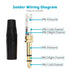 Fancasee 3 Pack 6.35mm Stereo Plug Replacement TRS - 1/4" Male Solder Adapter Jack for Audio Cable Repair