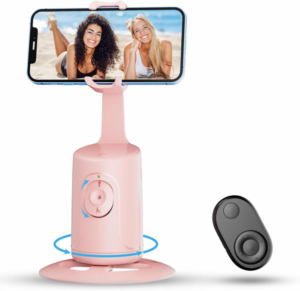 Auto Face Tracking Tripod, 360° Rotation Auto Tracking Phone Holder with Remote and Gesture Control