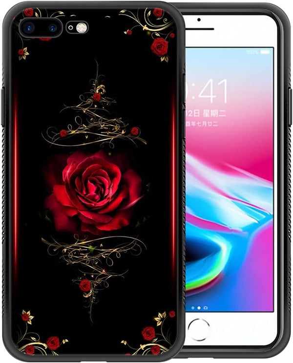 Compatible with iPhone SE 2022 Case, Non-Slip Soft TPU Protective Cover, Hard PC Back, Pattern Design,