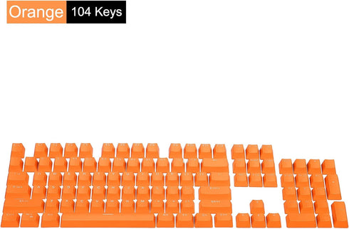 PATIKIL Universal Mechanical Keyboard Keycaps, Translucent ABS Replacement Accessories for 68/84/87/104 Keys, Orange