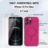 Hot Pink Magnetic Case for iPhone 12 Pro Max, Matte Soft Metallic, MagSafe Compatible, with Lens & 2 Screen Protectors.