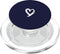 PopSockets MagSafe PopGrip for iPhone: White Minimalist Heart Navy Blue
