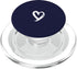 PopSockets MagSafe PopGrip for iPhone: White Minimalist Heart Navy Blue
