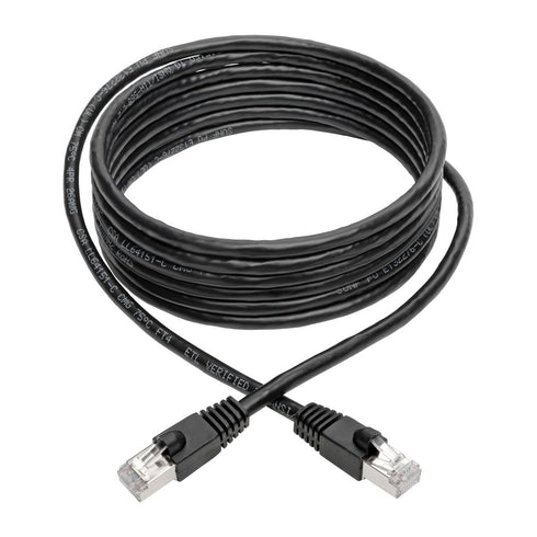 Tripp Lite Cat6a Snagless Shielded STP Patch Cable - 10G-Certified, PoE, Black M/M, 10ft