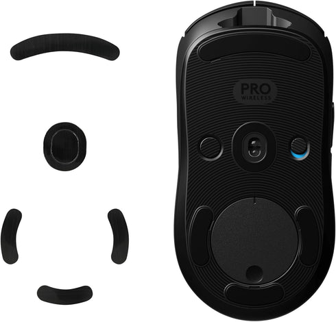 kwmobile Mouse Feet Replacement for Logitech G Pro Wireless Gaming Computer Mouse Skates Sticker - Black