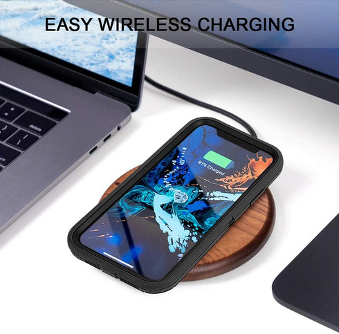 Sansunto iPhone 13 Pro Max and 12 Pro Max Case, Heavy Duty Shockproof Military Grade 3 in 1 Silicone Rubber with Hard