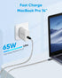 USB C Wall Charger, PowerLot GaN 65W USB C Charger Block with 6ft Type C Cable, PD Fast Charger for iPhone 15/14/13,