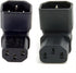 chenyang 2 Pack IEC 320 C14 to C13 Power 90 Degree Right Angled Extension Converter Connector Adapter