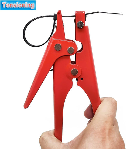 Zip Tie Tool, Zip Tie Gun for Tensioning and Cutting Plastic Nylon Cable Ties Under 3/8 Inch