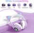Wireless Over-Ear Headphones with Microphone, Bluetooth Cat Ear Headphones for Kids, Teens, Adults