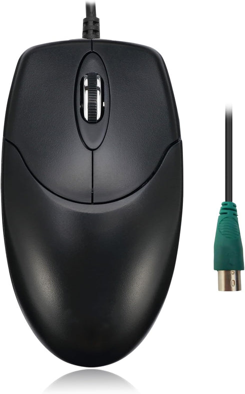 Adesso 3 Button Desktop PS/2 Optical Scroll Mouse, Black