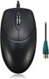 Adesso 3 Button Desktop PS/2 Optical Scroll Mouse, Black