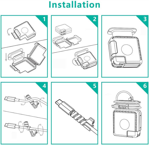 TATOFY 140w Macbook140w 140W Case for Apple Charger Charger Case Organizer Travel Cord Organizer MacBook Accessories
