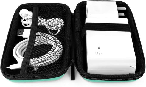 iMangoo Shockproof Organizer Case - Small Travel Essentials Pouch for Electronics, Zipper Tech Cord, Power Bank (Mint)