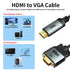 (50ft) HDMI to VGA Cable, Uni-Directional HDMI Computer to VGA Monitor Cable