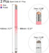 MECCANIXITY 2pcs Stylus Pens for Touch Screens, Rubber & Fiber Dual Tips Capacitive Stylus Universal Tablet Pen