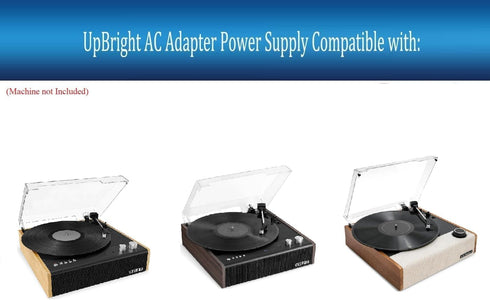 UpBright 5V AC/DC Adapter for Victrola Bluetooth Turntable Record Player Speakers, Compatible with Multiple Models